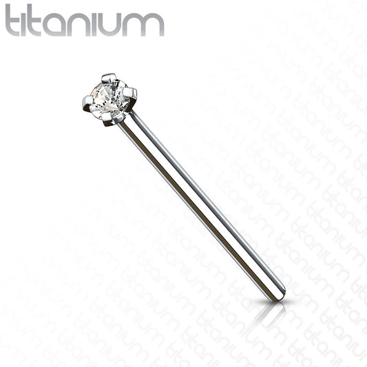 10pcs Implant Grade Titanium Prong Set CZ Gem Fishtail Nose Rings Studs Screws