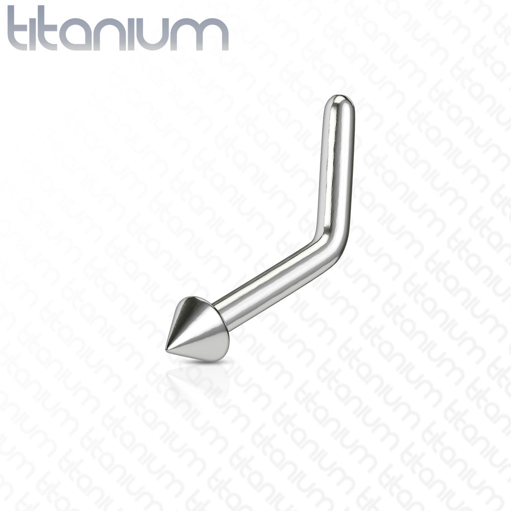 10pcs Implant Grade Titanium Dome, Ball or Spike L-Bend Nose Ring Studs Screws