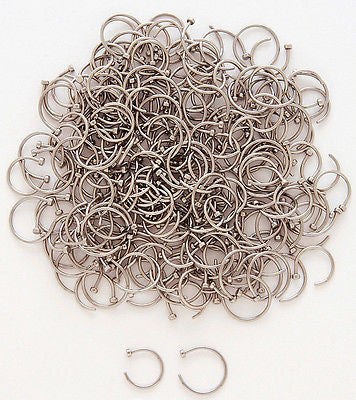 10pcs 316L Surgical Steel Nose Hoops