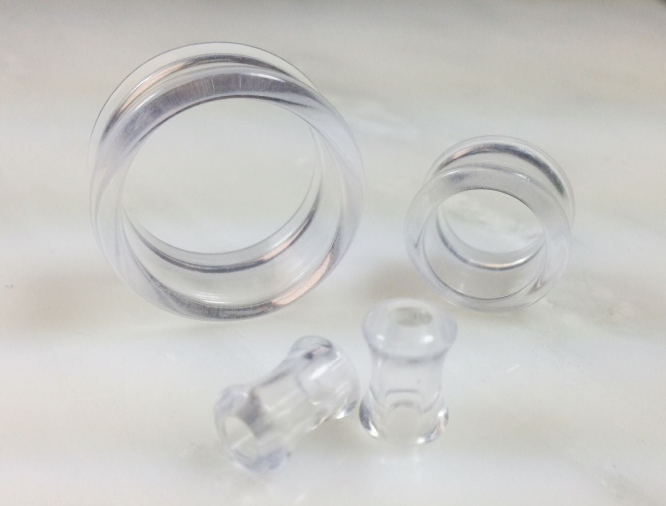 Solid Color Acrylic Tunnels 18mm thru 30mm - Pair