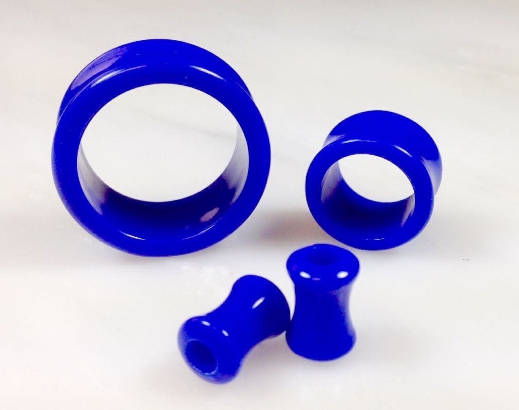 Solid Color Acrylic Tunnels 18mm thru 30mm - Pair