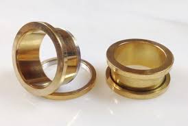 Screw Fit Flesh Tunnels Yellow Gold - PAIR