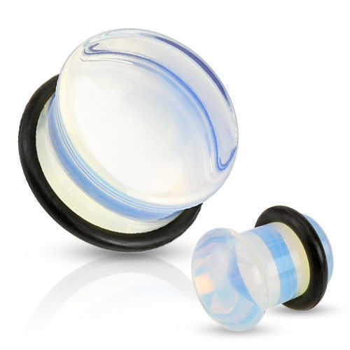 Stone Plugs Single Flare Opalite - by the pair