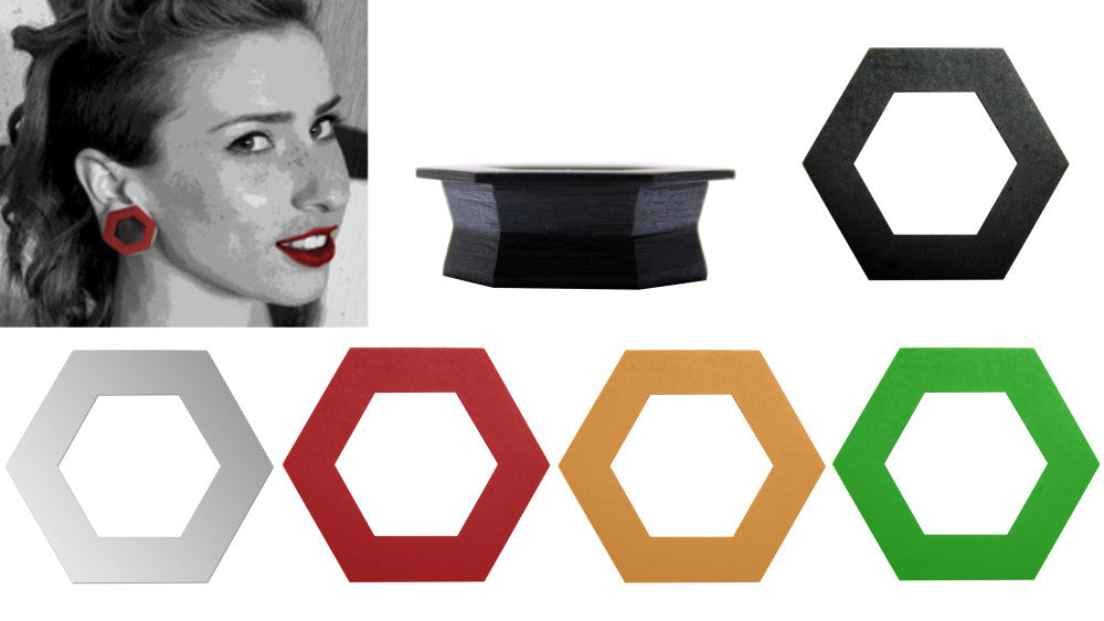 GeoGauges Brand Hexagon Shaped Silicone Tunnels