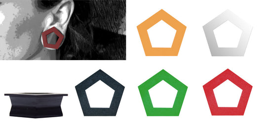 GeoGauges Brand Pentagon Shaped Silicone Tunnels