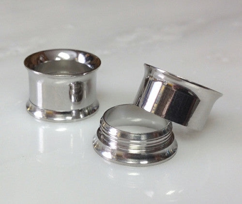 Internally Threaded Double Flare Tunnels Steel - PAIR