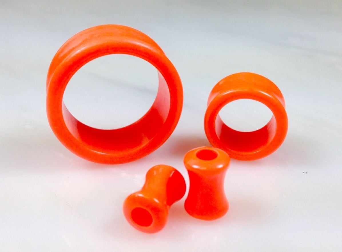 Solid Color Acrylic Tunnels 18mm thru 30mm - Pair