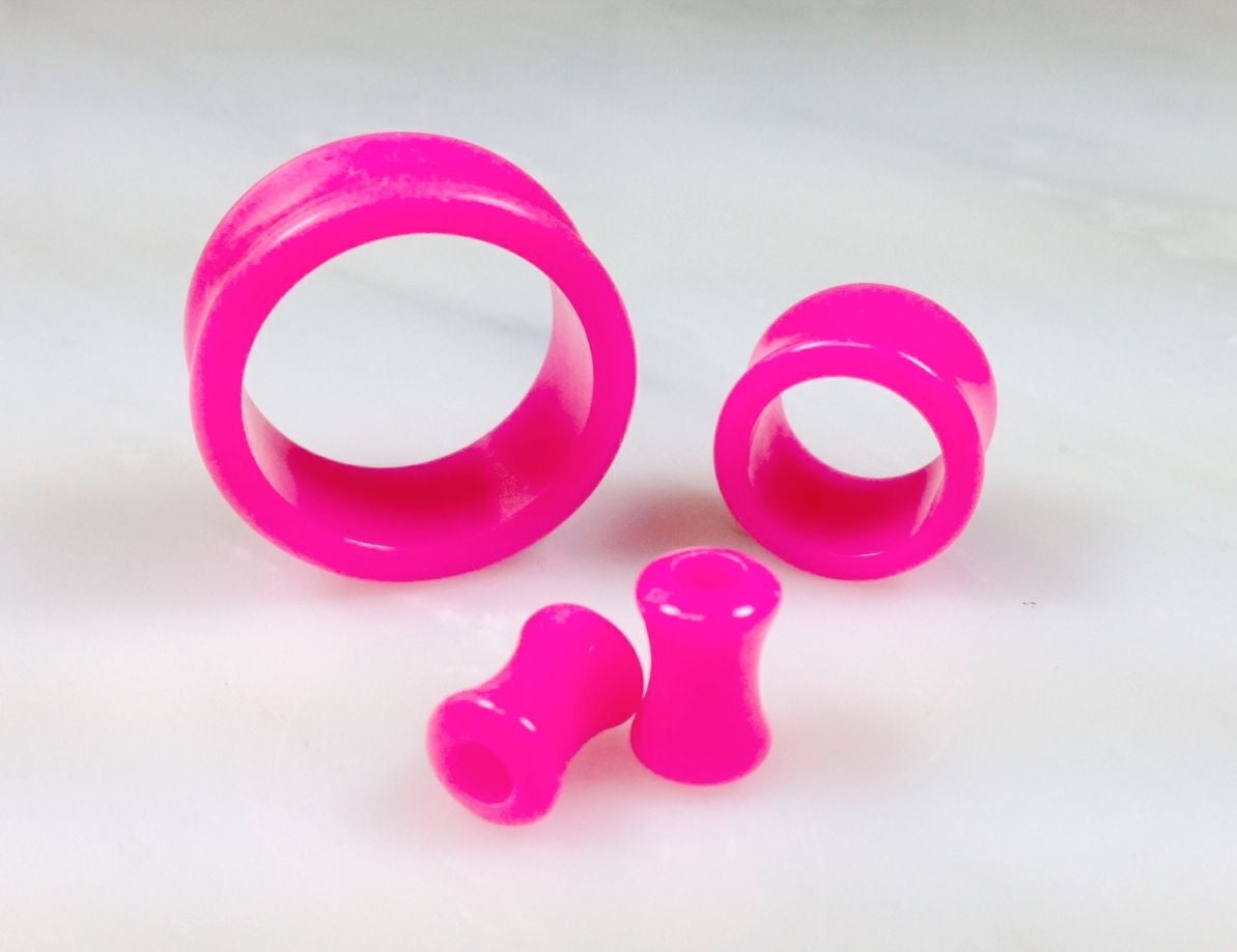 Solid Color Acrylic Tunnels 3mm thru 16mm - Pair