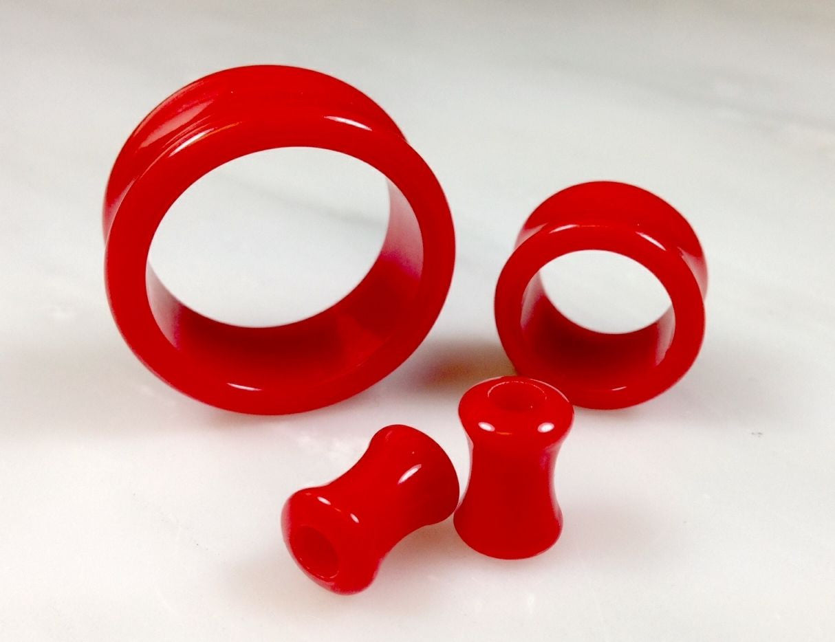 Solid Color Acrylic Tunnels 3mm thru 16mm - Pair