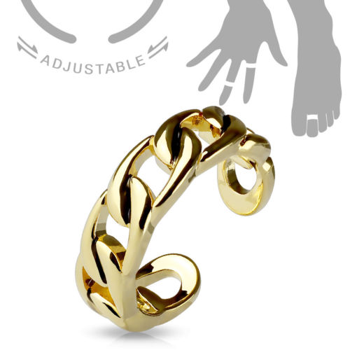 Linked Chain Design Adjustable Mid Ring / Toe Ring