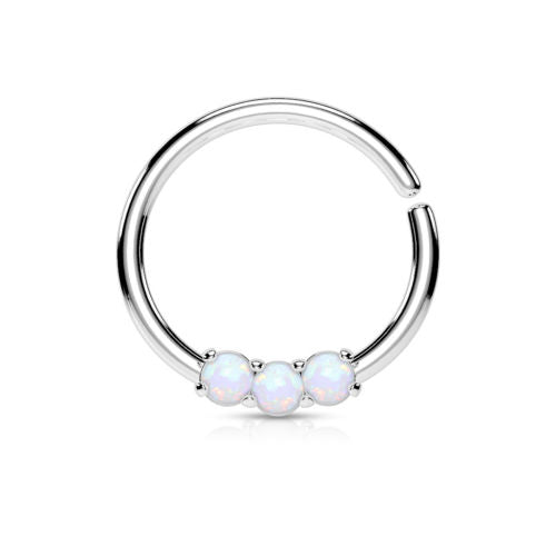 1pc Bendable Three Opal Septum / Cartilage Ring