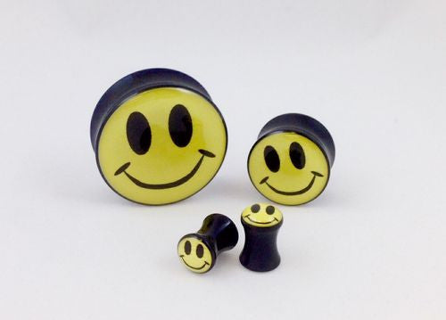 Logo Plugs Smiley Face - PAIR